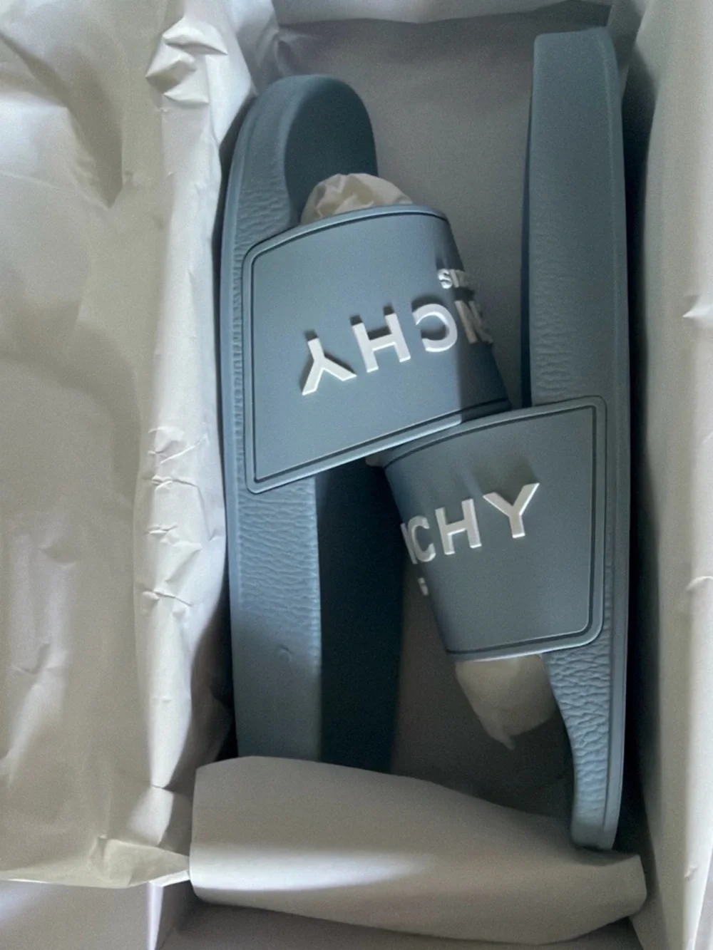 Givenchy Paris Sky blue Slide Sandal
